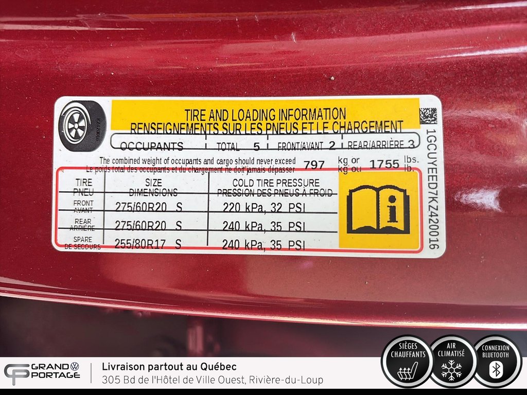 Chevrolet Silverado 1500 RST, boîte automatique à 4 roues motrices 2019 à Rivière-du-loup, Québec - 20 - w1024h768px