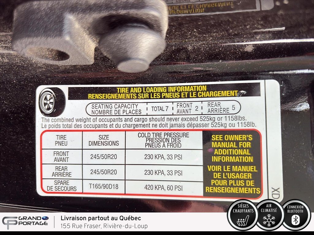 2023 Subaru Ascent Onyx, CVT à traction intégrale in Rivière-du-loup, Quebec - 22 - w1024h768px