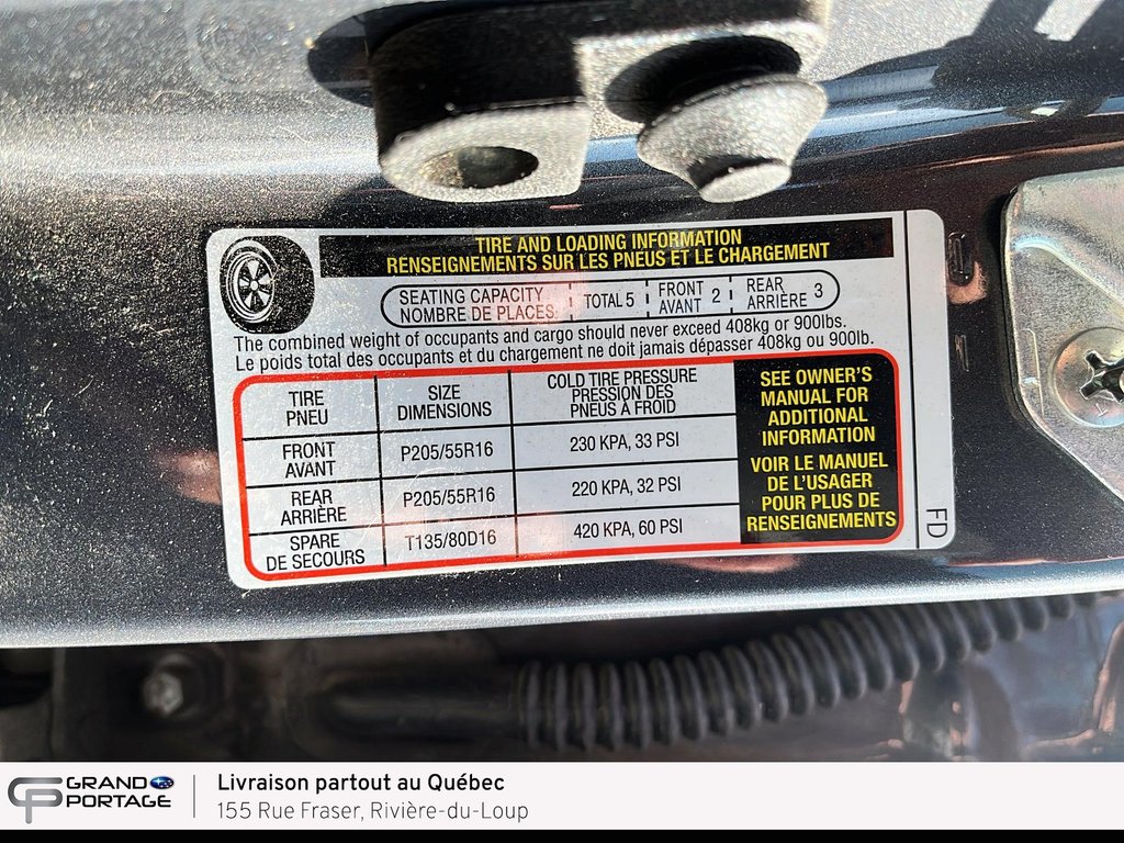 Subaru Impreza Touring, CVT à traction intégrale 2023 à Rivière-du-loup, Québec - 21 - w1024h768px