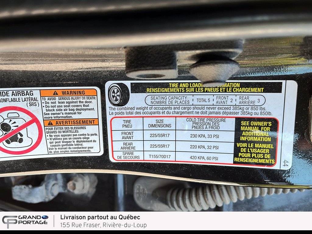 Subaru Legacy 2.5i, CVT à traction intégrale 2017 à Rivière-du-loup, Québec - 21 - w1024h768px