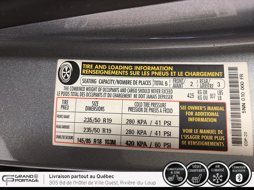 2022 Volkswagen Tiguan Comfortline, boîte automatique à traction intégrale in Rivière-du-loup, Quebec - 21 - w1024h768px