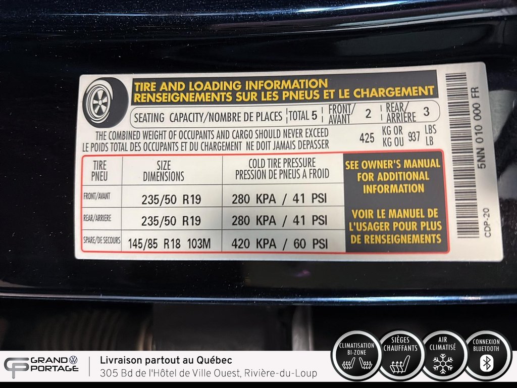 2022 Volkswagen Tiguan Comfortline, boîte automatique à traction intégrale in Rivière-du-loup, Quebec - 21 - w1024h768px