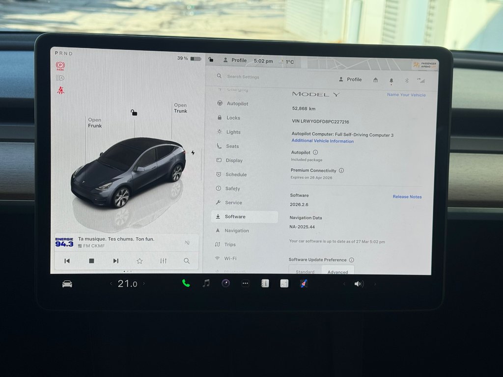 Tesla Model Y Cuir Bas Kilométrage 2023 à Terrebonne, Québec - 12 - w1024h768px