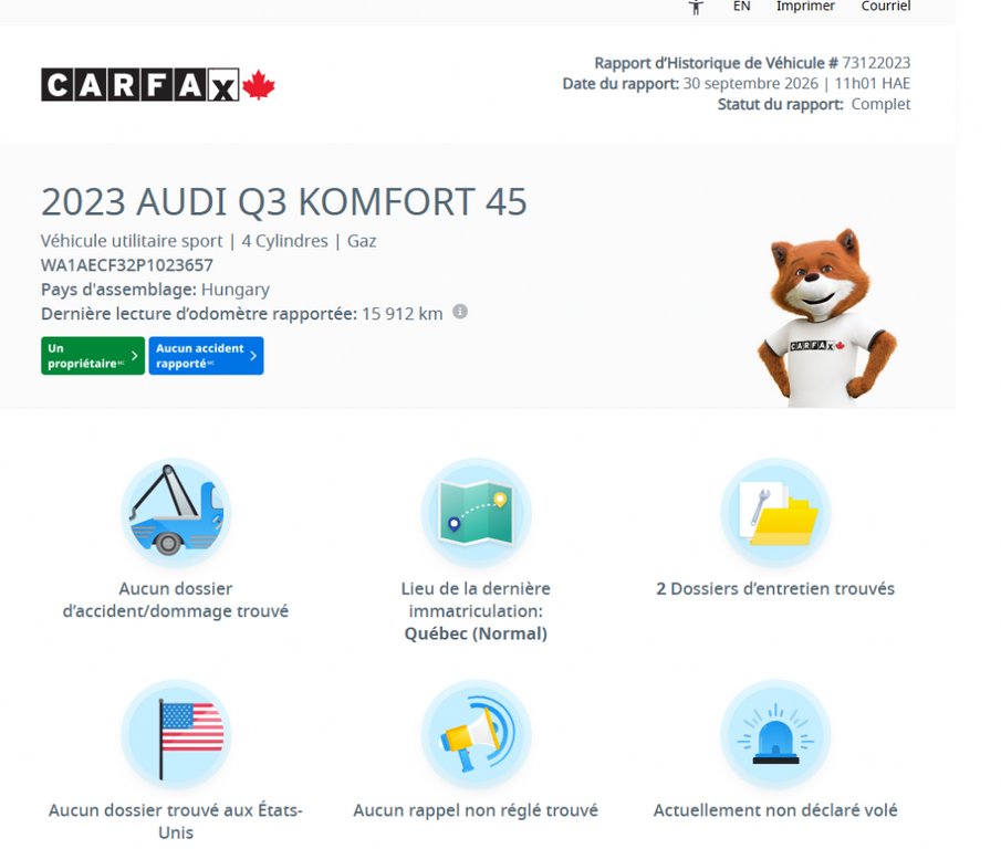 2023 Audi Q3 Komfort 45 QUATTRO | TOIT PANO | CUIR | CARPLAY | CAMÉRA +++ in Laval, Quebec - 3 - w1024h768px