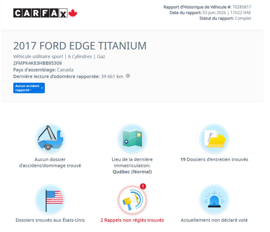 Ford Edge Titanium AWD | DÉMARREUR | TOIT PANO | NAV | CUIR | CAMÉRA | BLUETOOTH +++ 2017 à Laval, Québec - 2 - w1024h768px