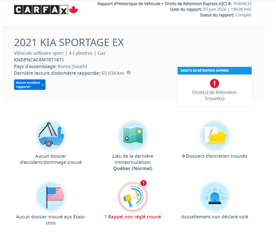 2021 Kia Sportage EX S AWD | DÉMARREUR | TOIT PANO | CARPLAY | CAMÉRA +++ in Laval, Quebec - 2 - w1024h768px