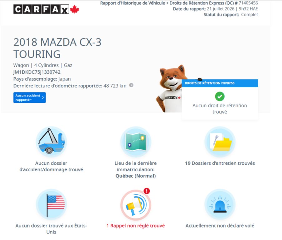 2018 Mazda CX-3 GS | BAS KM | DÉMARREUR | CAMÉRA | BLUETOOTH +++ in Laval, Quebec - 2 - w1024h768px