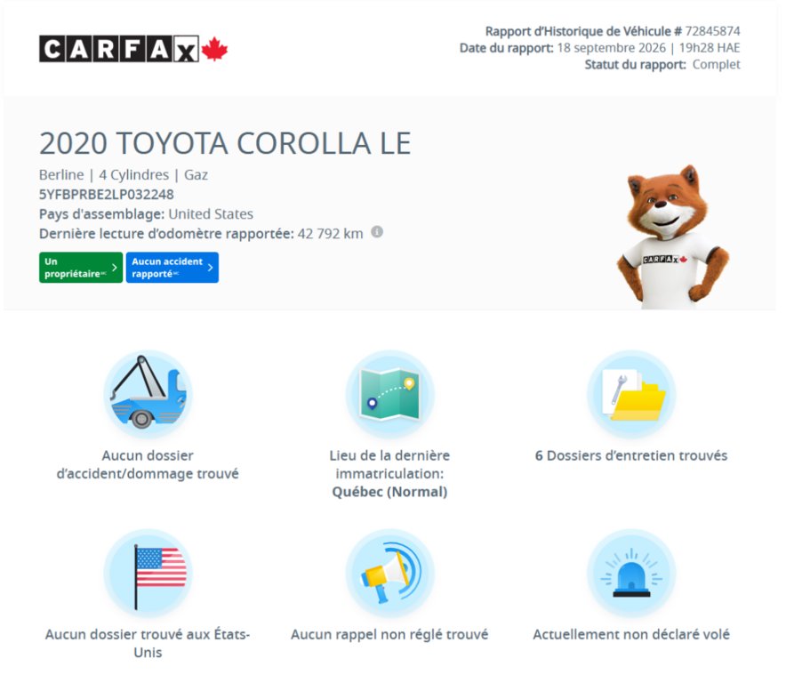 Toyota Corolla LE | BAS KM | DÉMARREUR | TOIT | CARPLAY | CAMÉRA | BLUETOOTH +++ 2020 à Laval, Québec - 2 - w1024h768px