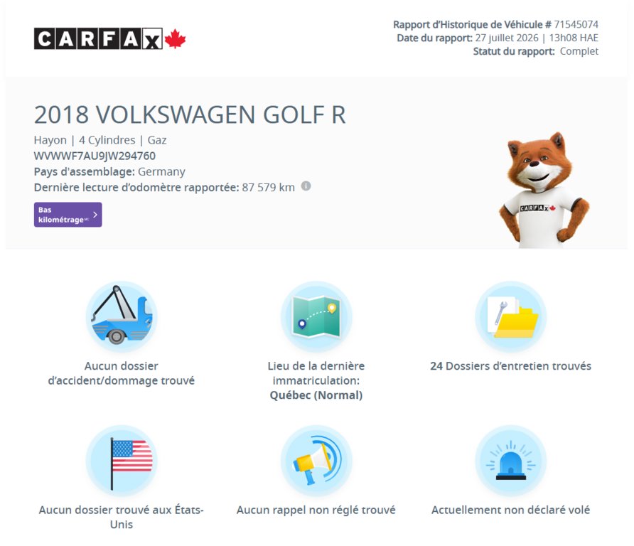 Volkswagen Golf R MANUELLE | 4MOTION | CUIR | NAV | CAMÉRA | FENDER | CARPLAY +++ 2018 à Laval, Québec - 2 - w1024h768px