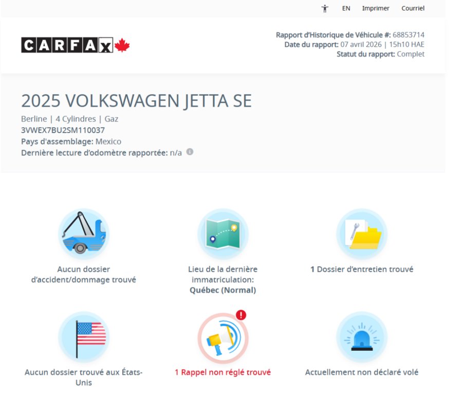 2025 Volkswagen Jetta Comfortline | DÉMARREUR | CUIR | CARPLAY | CAMÉRA +++ in Laval, Quebec - 2 - w1024h768px