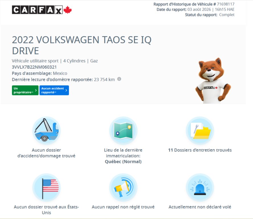 Volkswagen Taos Comfortline 4MOTION | DÉMARREUR | TOIT PANO | CUIR | CARPLAY | CAMÉRA +++ 2022 à Laval, Québec - 2 - w1024h768px