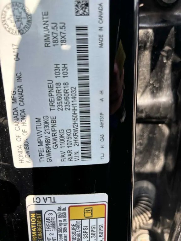 2017 Honda CR-V in Saint-Hyacinthe, Quebec - 10 - w1024h768px