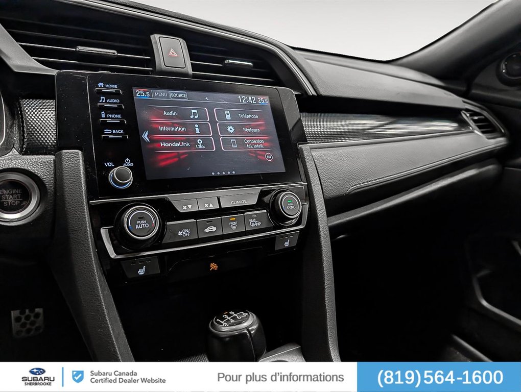 Honda Civic Hatchback Sport Manual 2020 à Sherbrooke, Québec - 10 - w1024h768px