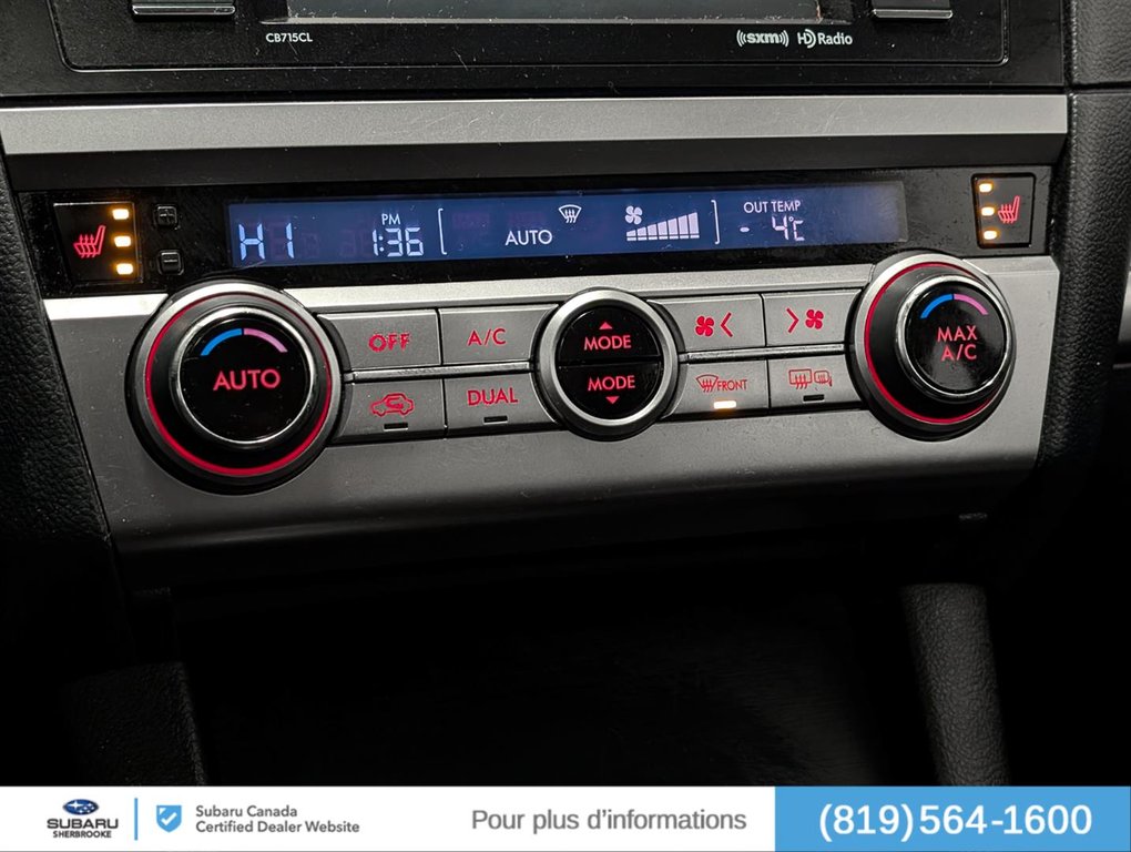 Subaru Legacy 4dr Sdn CVT 2.5i w-Touring Pkg 2016 à Sherbrooke, Québec - 11 - w1024h768px