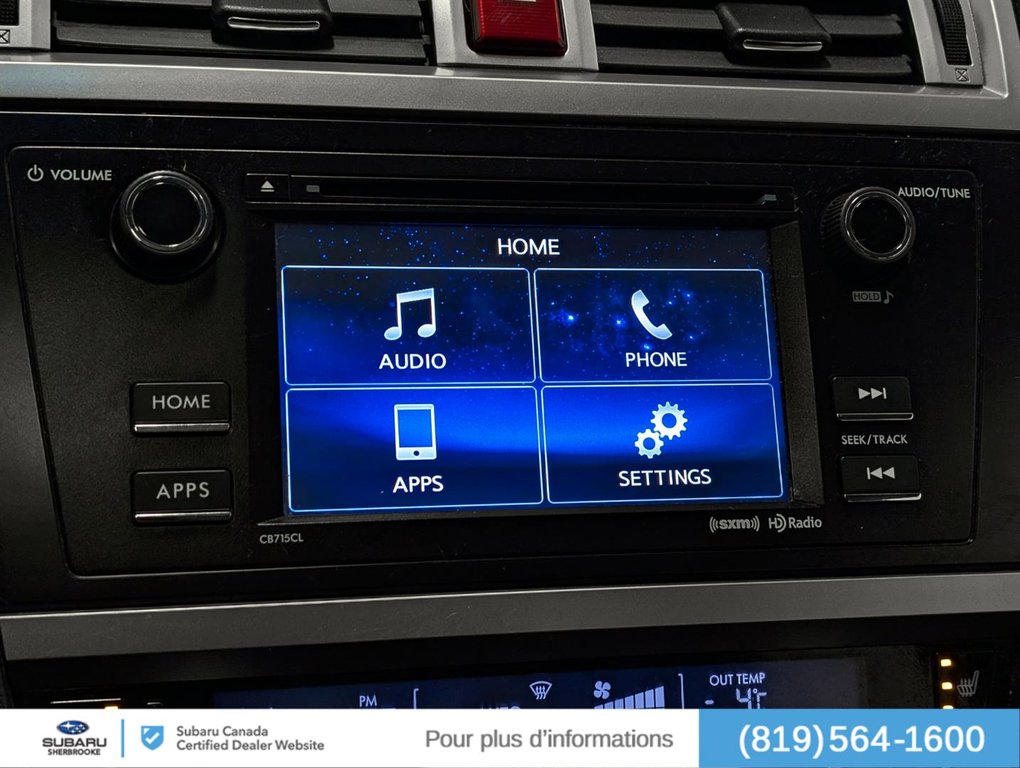 Subaru Legacy 4dr Sdn CVT 2.5i w-Touring Pkg 2016 à Sherbrooke, Québec - 9 - w1024h768px