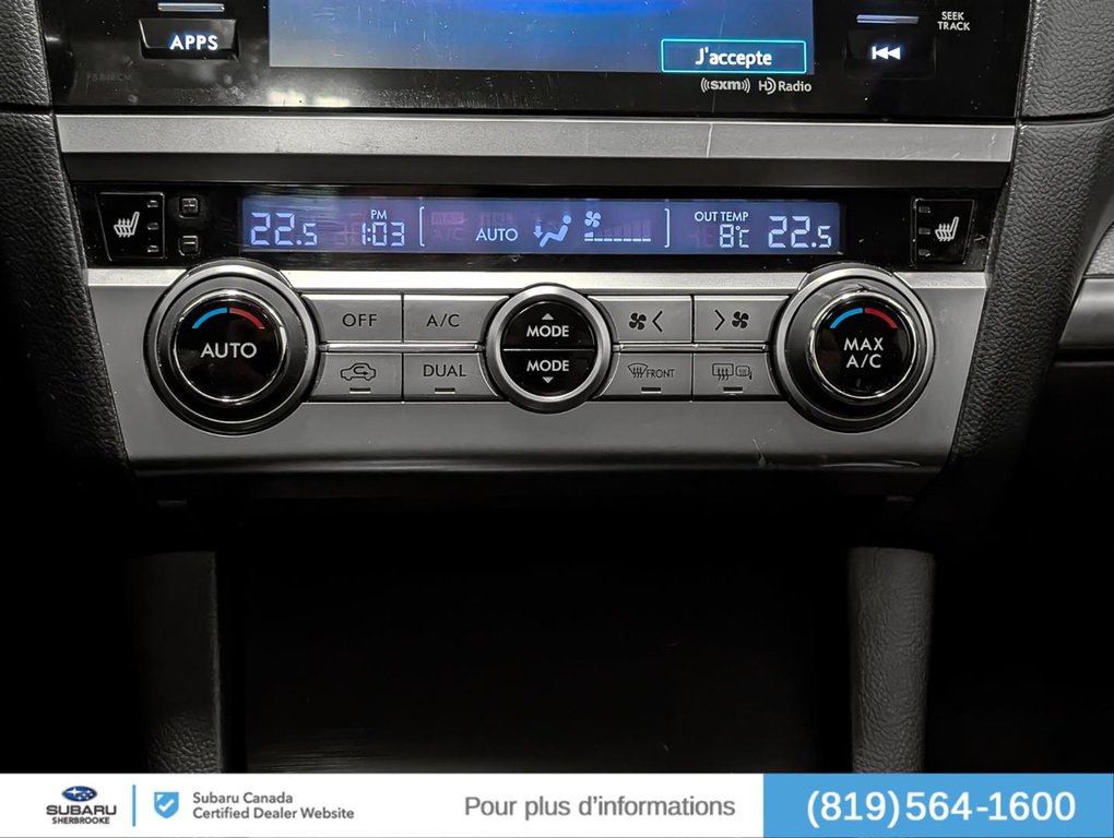 Subaru Outback 5dr Wgn CVT 2.5i Touring 2017 à Sherbrooke, Québec - 13 - w1024h768px