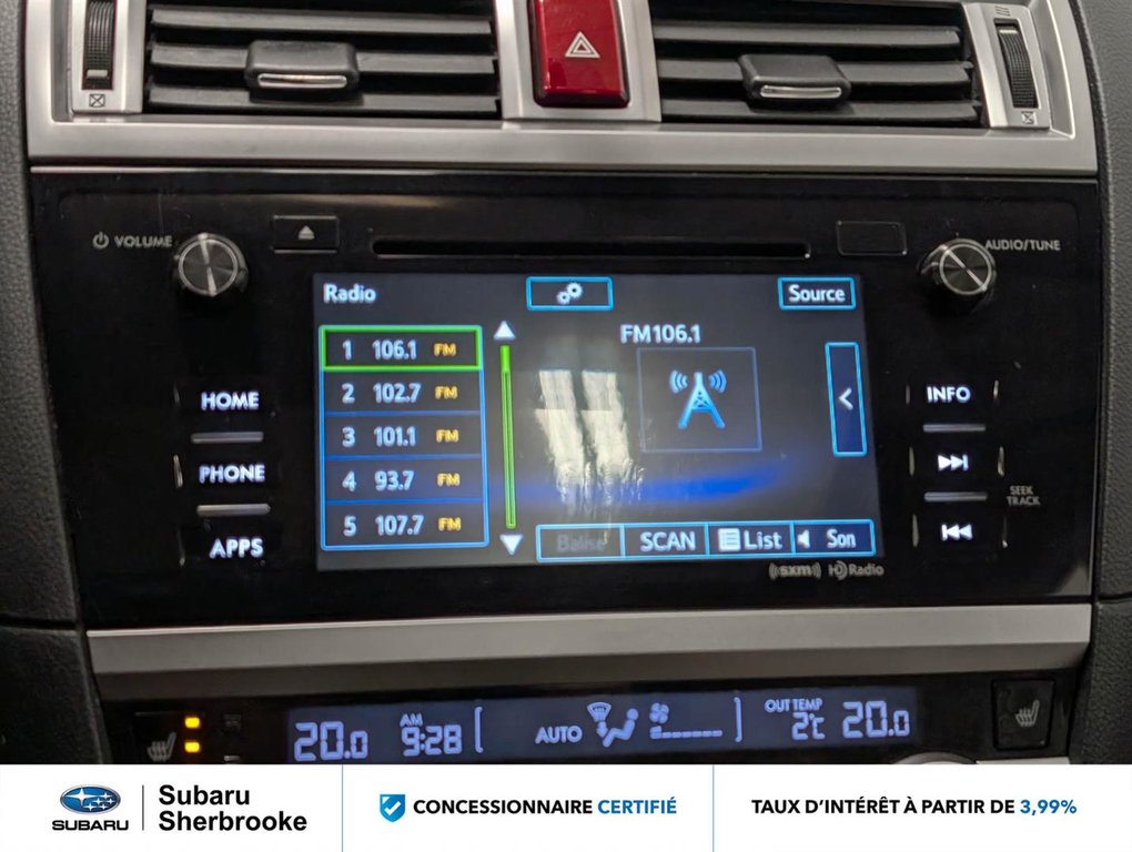 Subaru Outback 2.5i Touring w-Tech Pkg 2017 à Sherbrooke, Québec - 11 - w1024h768px