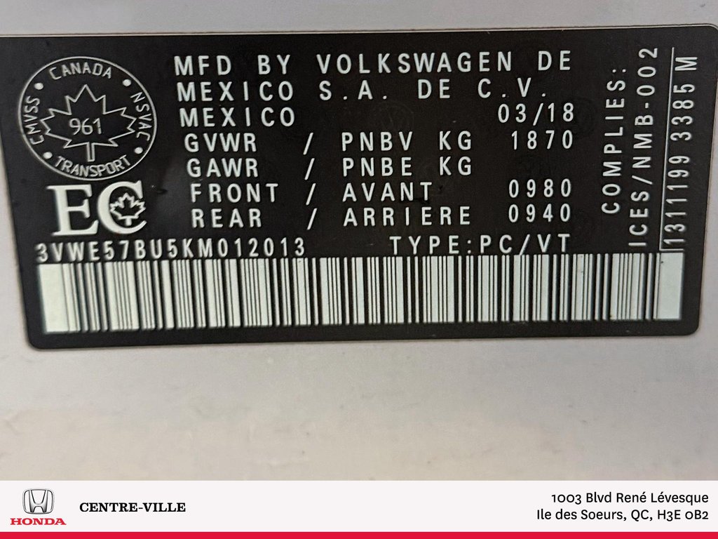 2019 Volkswagen Jetta Highline in Montreal, Quebec - 9 - w1024h768px