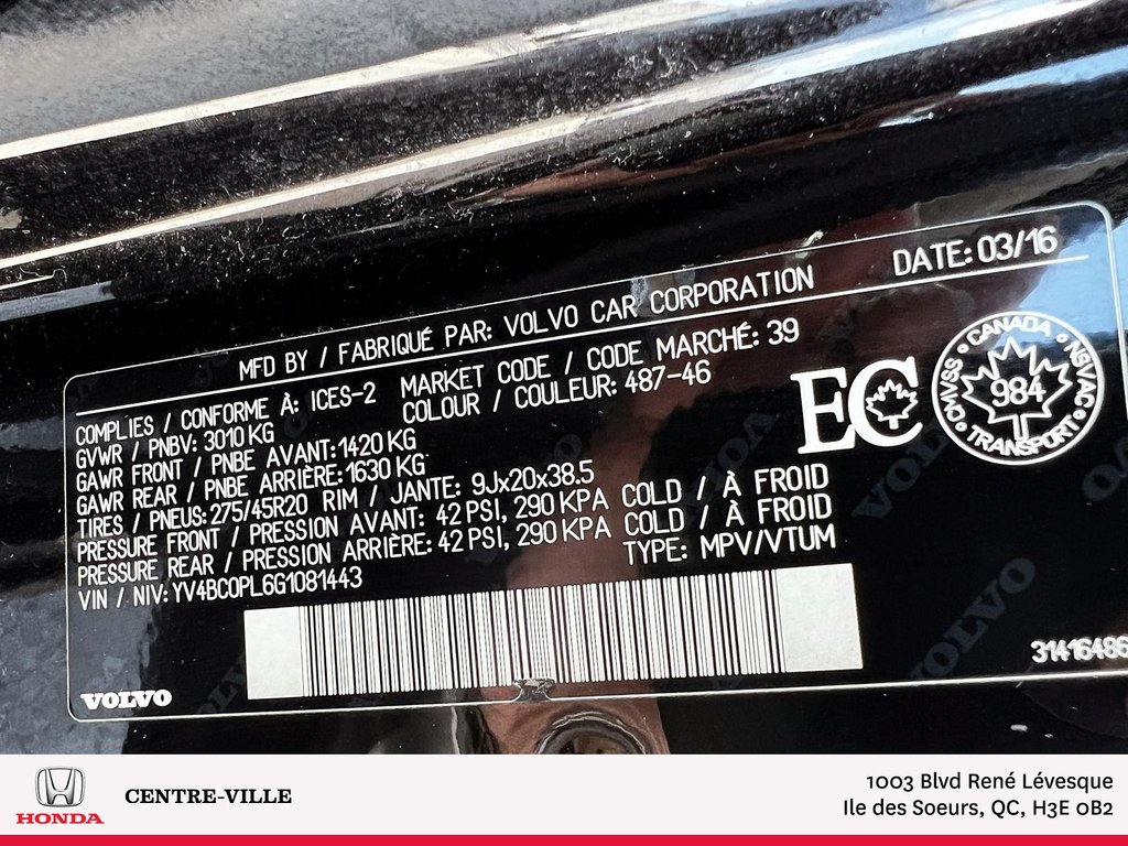 2016 Volvo XC90 Hybrid T8 Inscription in Montreal, Quebec - 6 - w1024h768px