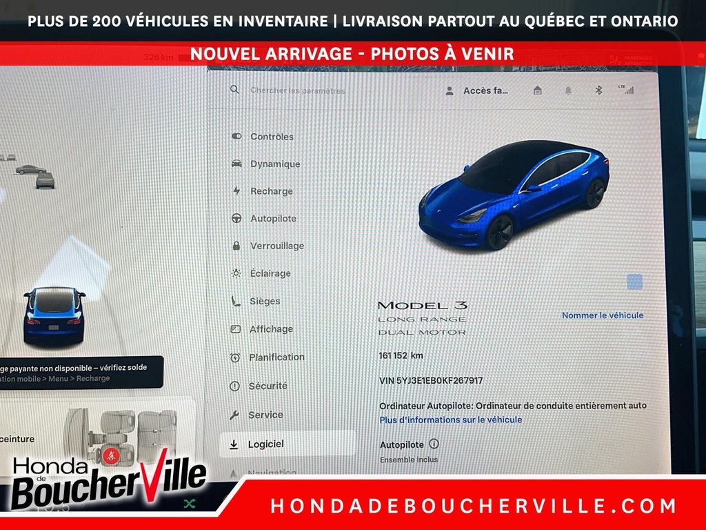 2019 Tesla MODEL 3 LONG RANGE in Terrebonne, Quebec - 15 - w1024h768px