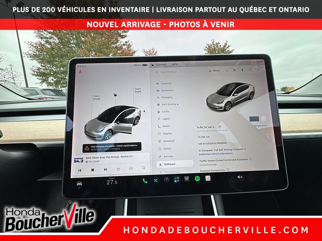 2020 Tesla Model 3 Standard Range Plus in Terrebonne, Quebec - 29 - w1024h768px