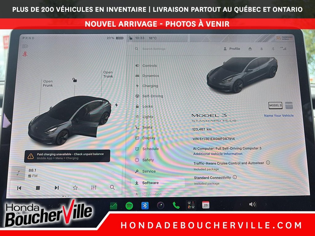 2021 Tesla Model 3 STANDARD RANGE PLUS in Terrebonne, Quebec - 25 - w1024h768px