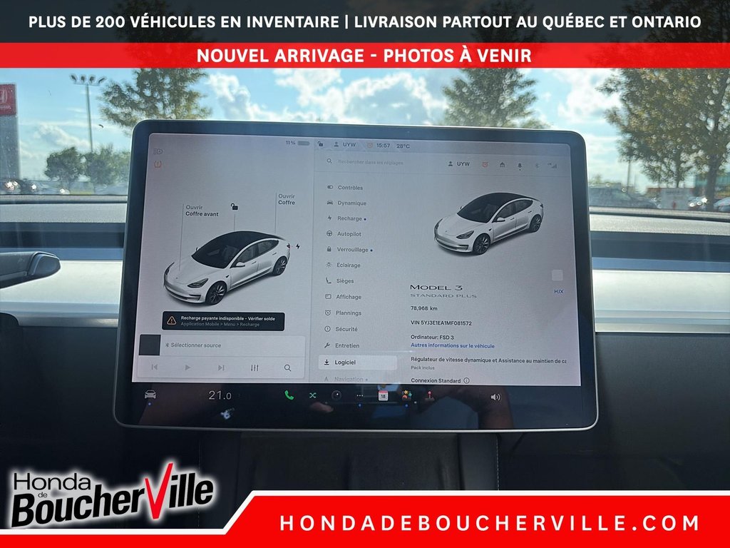 2021 Tesla Model 3 STANDARD RANGE PLUS in Terrebonne, Quebec - 32 - w1024h768px