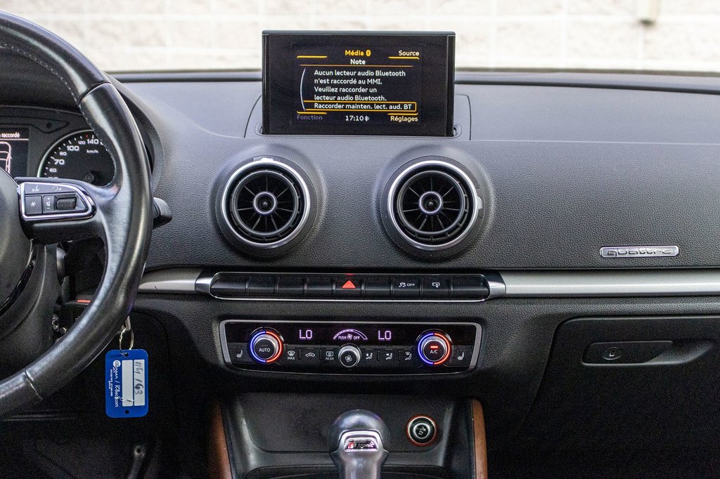 Audi A3 KOMFORT QUATTRO **CUIR+SIÈGES CHAUFFANTS+TOIT** 2015 à Charlemagne, Québec - 9 - w1024h768px