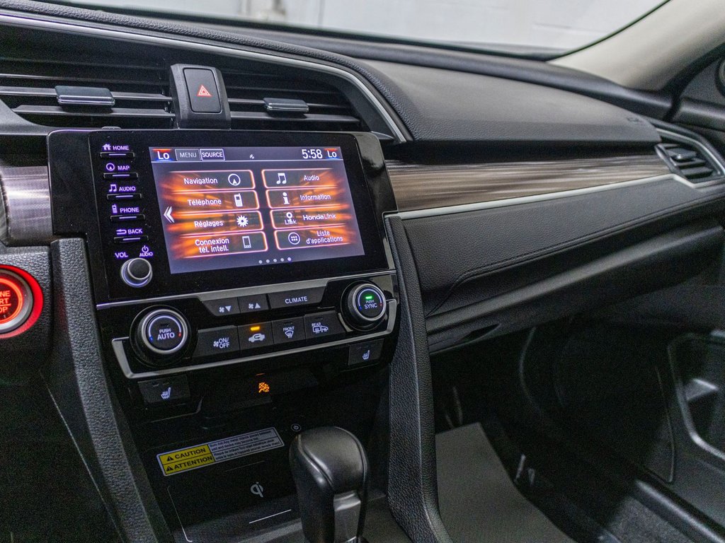 Honda Civic Sedan TOURING, TOIT, CUIR, BANCS CHAUFF, CAM REC, BAS KM 2019 à Saint-Jérôme, Québec - 12 - w1024h768px