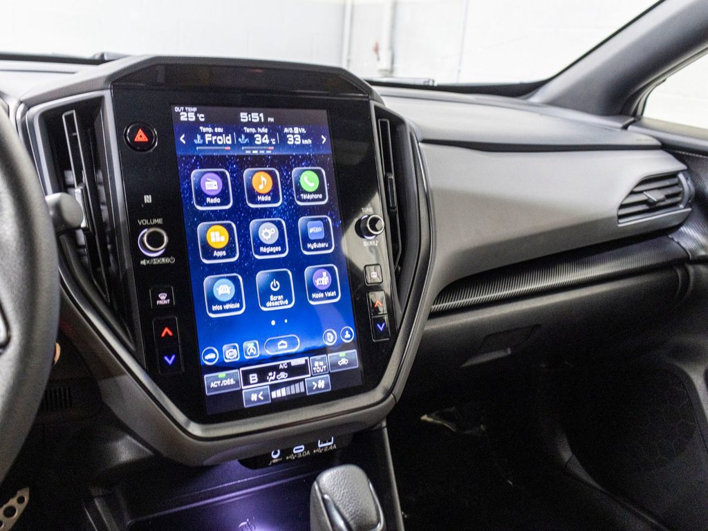 Subaru Crosstrek ONYX, 2.5L, TOIT, CARPLAY, ECRAN 11.6, BANCS CHAUF 2024 à Charlemagne, Québec - 12 - w1024h768px