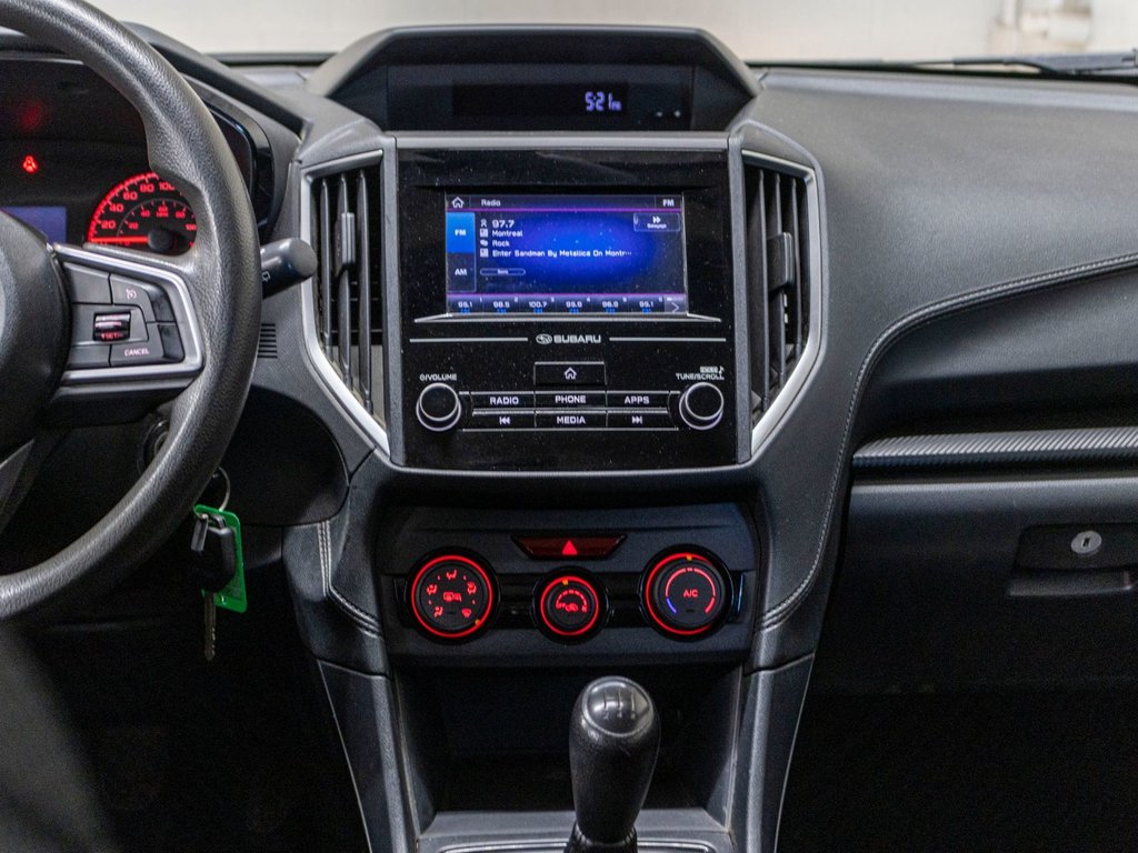 2019 Subaru IMPREZA 5P COMMODITÉ CONVENIENCE, MANUELLE, CARPLAY, CAMERA RECUL in Saint-Jérôme, Quebec - 7 - w1024h768px