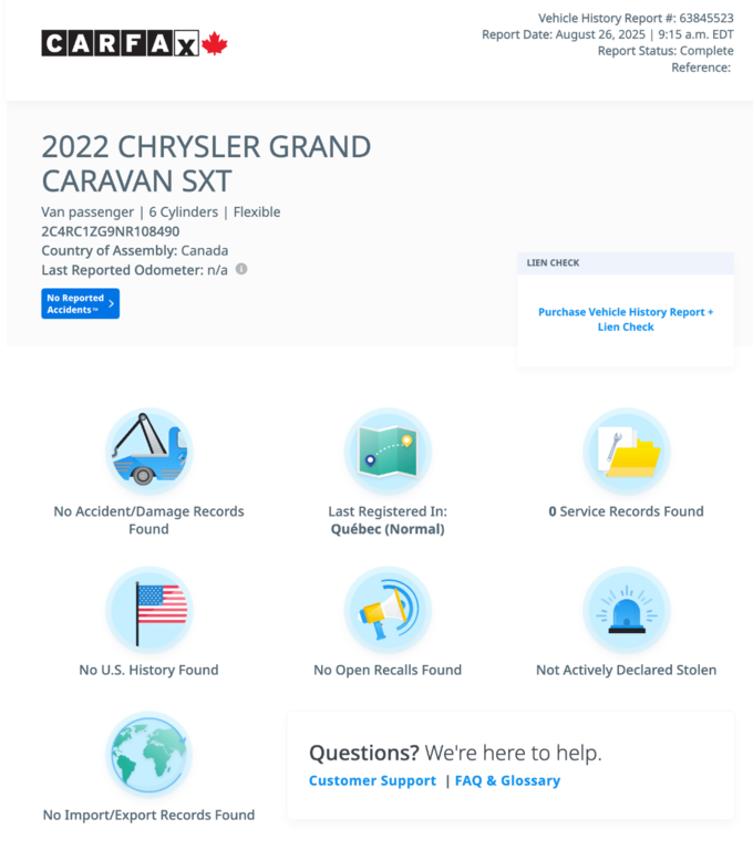 Chrysler Grand Caravan SXT 2022 à Notre-Dame-des-Prairies, Québec - 6 - w1024h768px