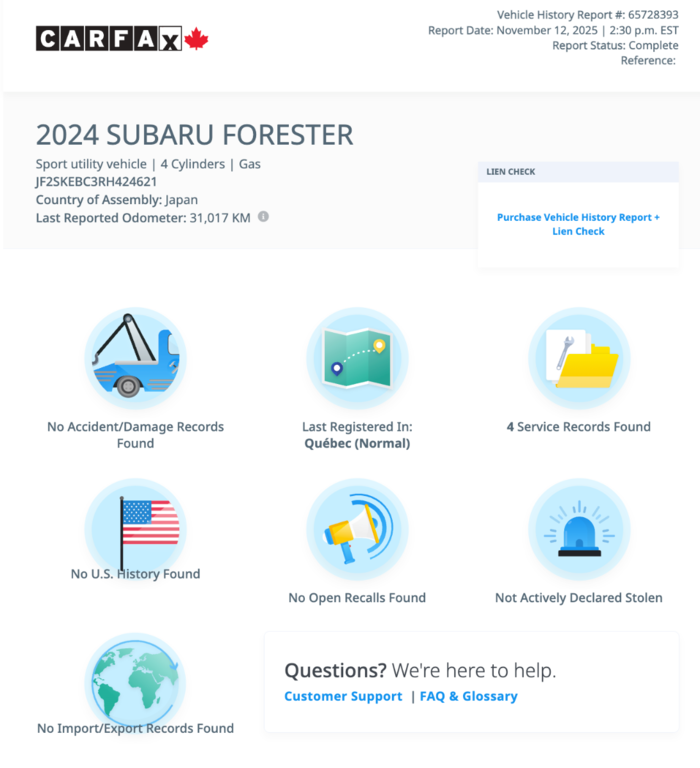 Subaru Forester 2.5 BASE 2024 à Notre-Dame-des-Prairies, Québec - 7 - w1024h768px