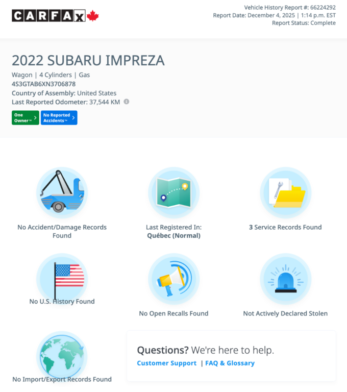 2022 Subaru Impreza Convenience in Notre-Dame-des-Prairies, Quebec - 8 - w1024h768px