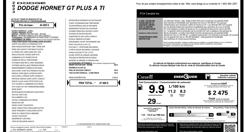2023 Dodge HORNET GT PLUS in Saint-Georges, Quebec - 28 - w1024h768px