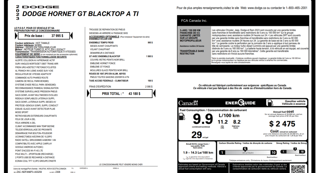 Dodge Hornet GT BLACKTOP 2023 à Saint-Georges, Québec - 21 - w1024h768px