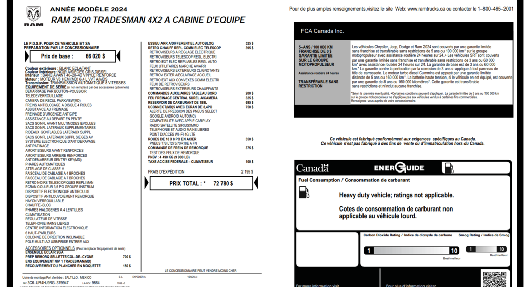 2024 Ram 2500 TRADESMAN in Saint-Georges, Quebec - 29 - w1024h768px