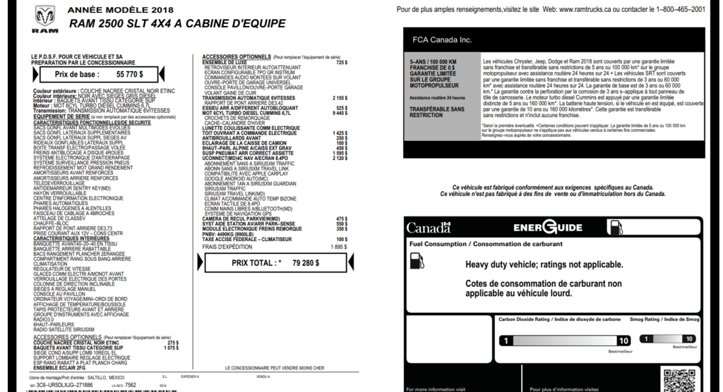 2018 Ram 2500 SLT in Saint-Georges, Quebec - 2 - w1024h768px