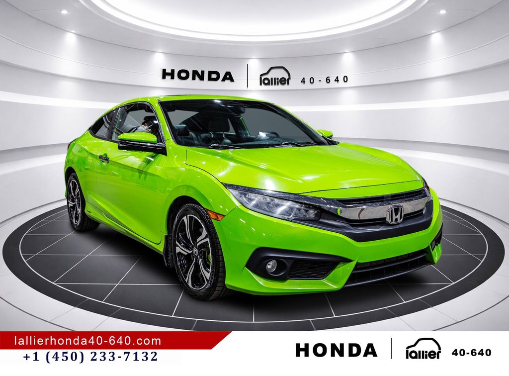 Honda Civic Coupe Touring/TRÈS RARE VERT/14 DOSSIERS ENTRETIENT 2017 à Lachenaie, Québec - 9 - w1024h768px