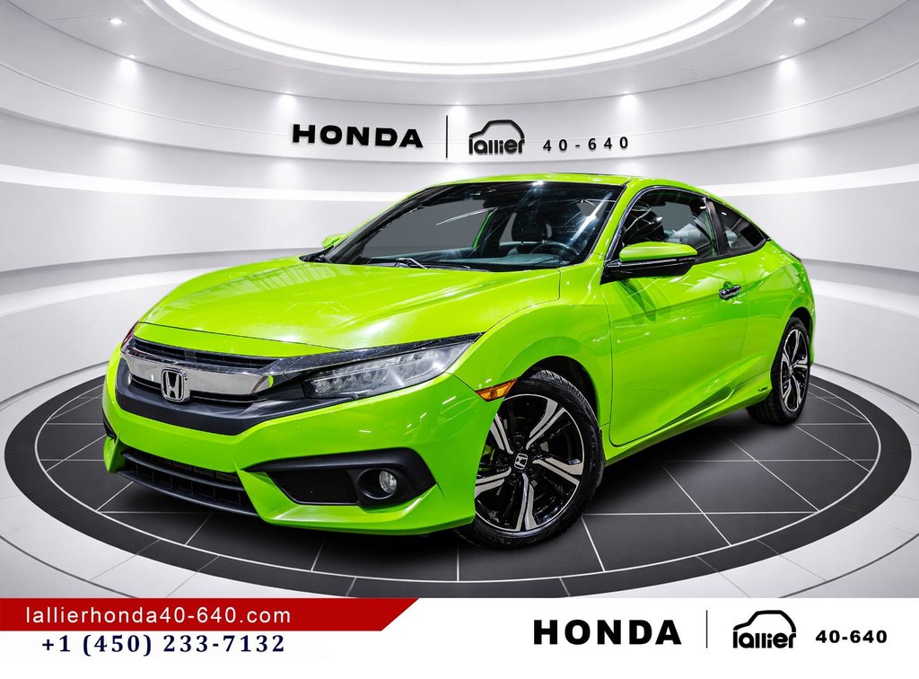 Honda Civic Coupe Touring/TRÈS RARE VERT/14 DOSSIERS ENTRETIENT 2017 à Lachenaie, Québec - 1 - w1024h768px