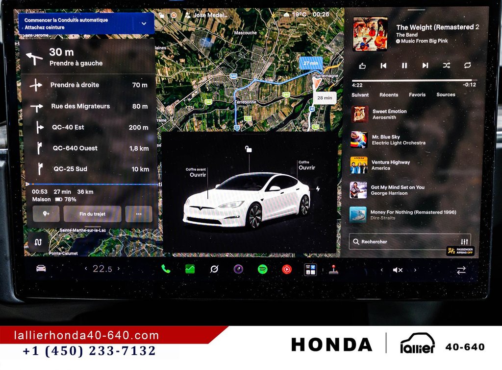 2024 Tesla Model S LONG RANGE/AWD/670HP/TRÉS RARE in Montréal, Quebec - 24 - w1024h768px