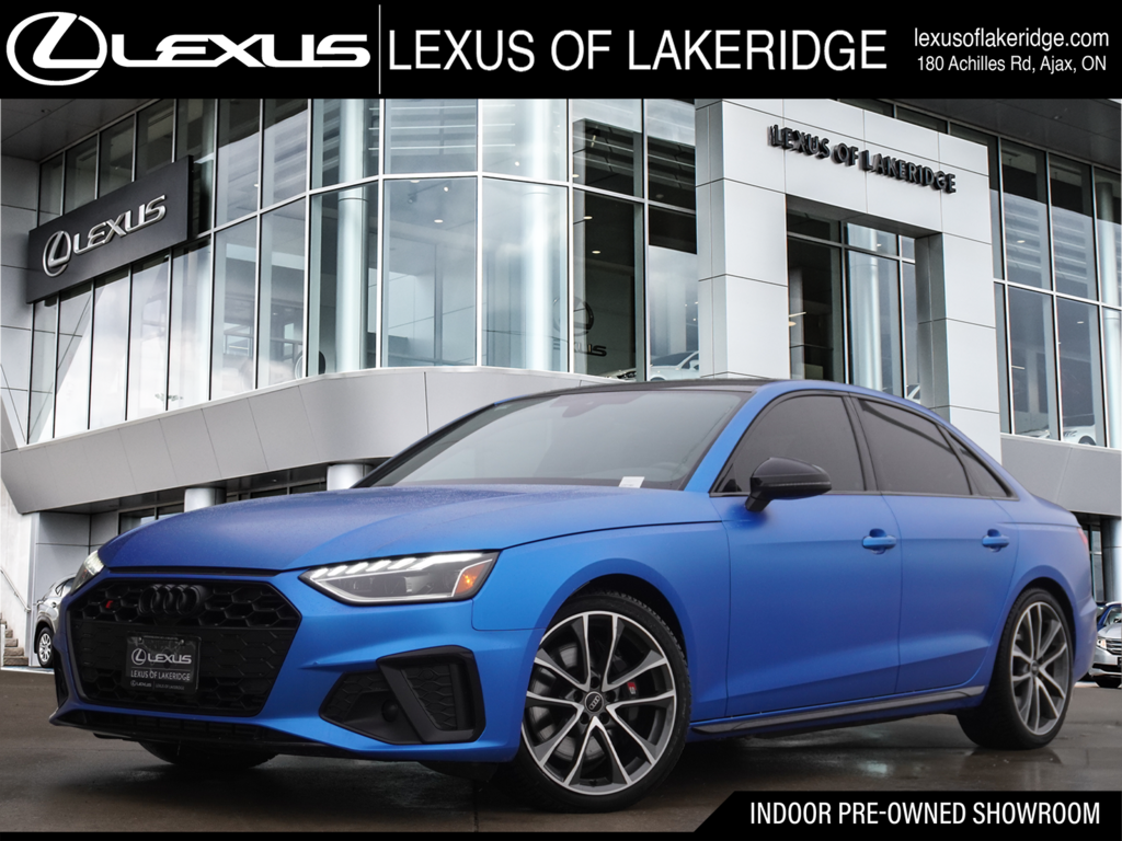 2022 Audi S4 PROGRESSIV QUATTRO|WRAPPED BLUE|SUNROOF|NAVI in Ajax, Ontario at Lexus of Lakeridge - 1 - w1024h768px
