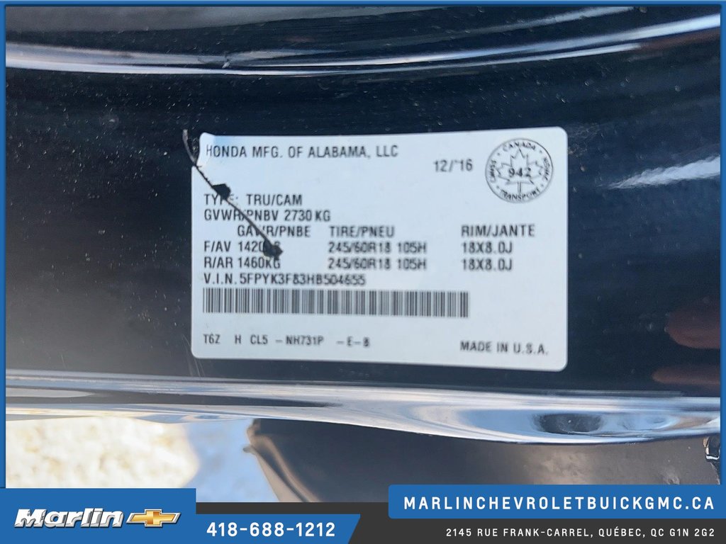 Honda Ridgeline  2017 à Quebec, Québec - 6 - w1024h768px