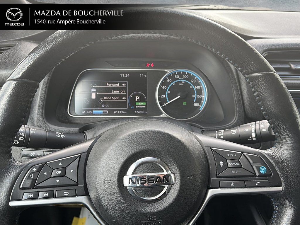 2019 Nissan Leaf SL+CUIR+NAV+BAS KM+AUDIO in Boucherville, Quebec - 18 - w1024h768px