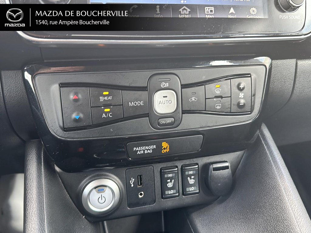 2019 Nissan Leaf SL+CUIR+NAV+BAS KM+AUDIO in Boucherville, Quebec - 21 - w1024h768px