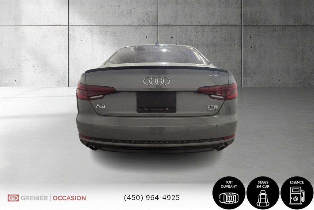 Audi A4 Progressiv Quattro S-Line Black Optic Navigation 2018 à Terrebonne, Québec - 6 - w1024h768px