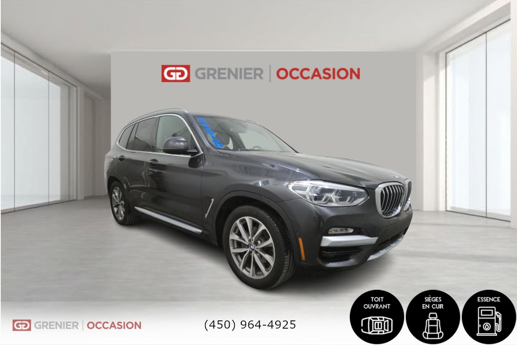 BMW X3 XDrive30i Toit Ouvrant Cuir Navigation 2019 à Terrebonne, Québec - 1 - w1024h768px