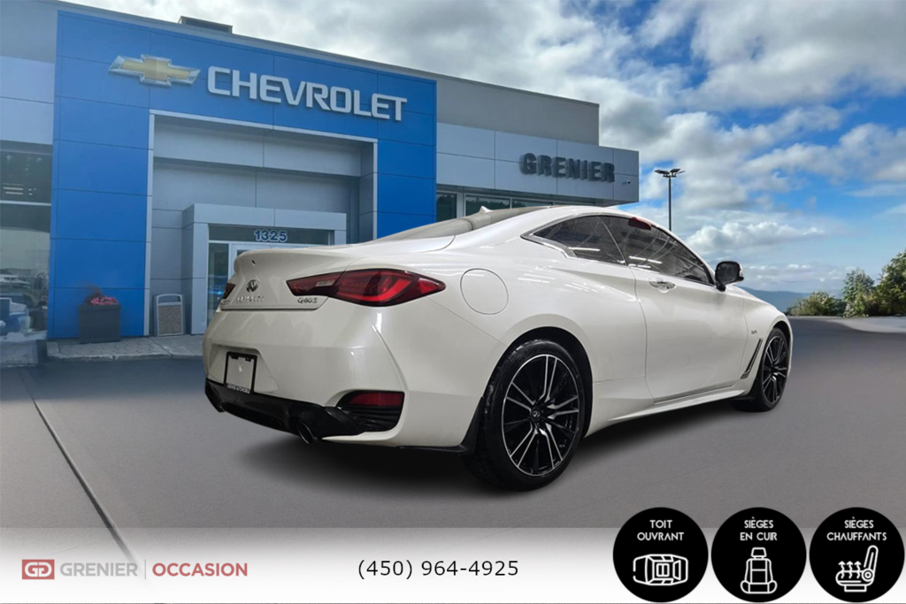 2019 Infiniti Q60 SPORT Awd Cuir Toit Bas Kilométrage in Terrebonne, Quebec - 7 - w1024h768px