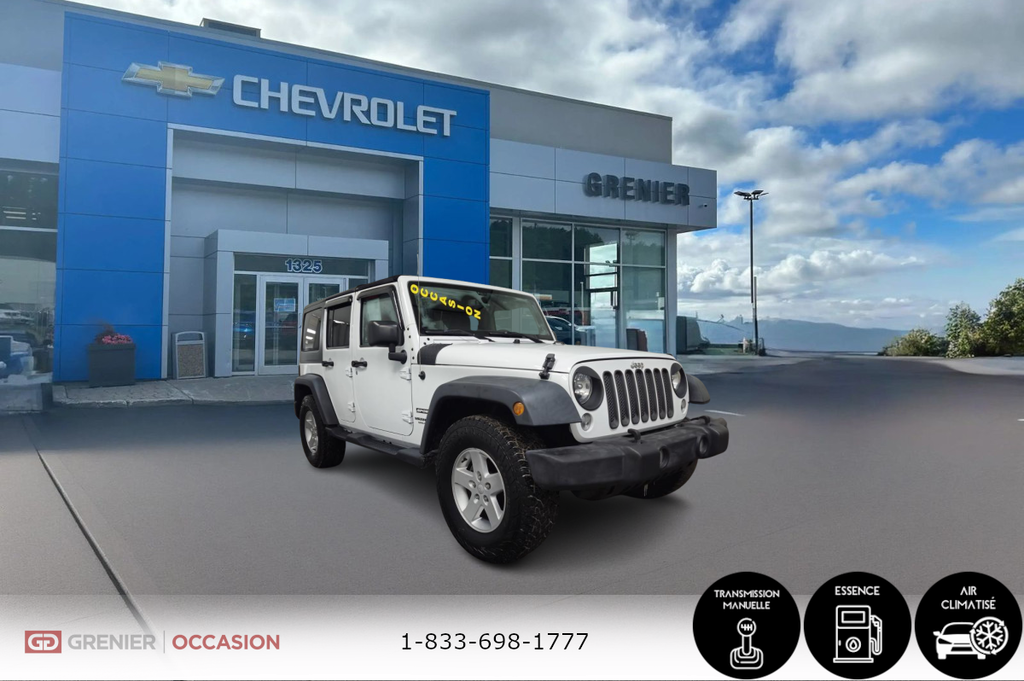 Jeep Wrangler Unlimited Sport 4WD Manuelle Toit Dure 2016 à Terrebonne, Québec - 1 - w1024h768px