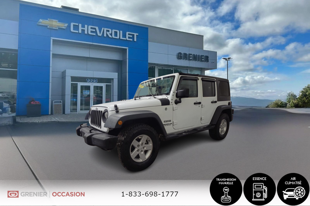 Jeep Wrangler Unlimited Sport 4WD Manuelle Toit Dure 2016 à Terrebonne, Québec - 3 - w1024h768px